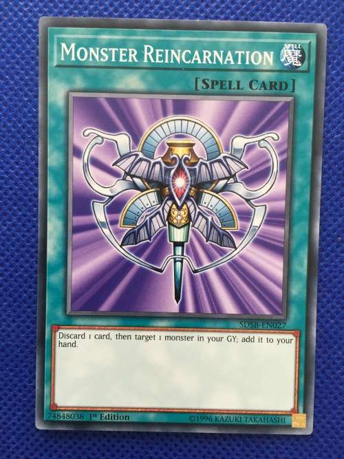 YU-GI-OH TRADING CARD - MONSTER REINCARNATION