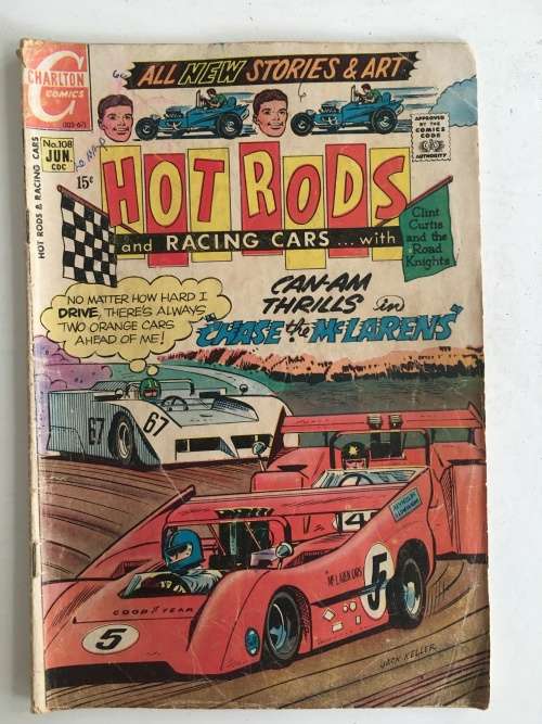 CHARLTON COMICS - HOT RODS AND RACING CARS -  VOL. 3 NO. 108 - 1971