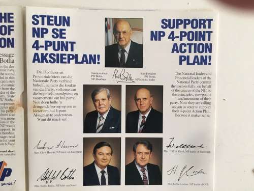 LOVELY LOT OF FORMER PRESIDENT AND PRIME MINISTER P.W. BOTHA INCLUDING AUTOGRAPHS
