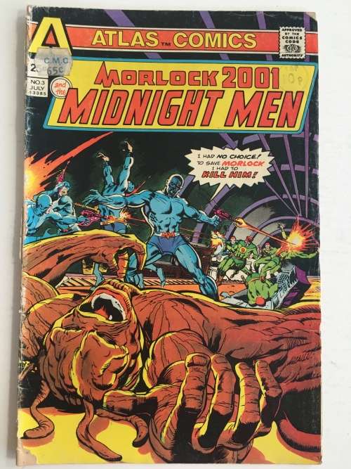 ATLAS COMICS - MORLOCK 2001 - MIDNIGHT MEN  VOL. 1 NO 3 - 1975