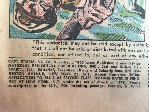 DC COMICS - CAPT. STORM  NO. 10 - 1965