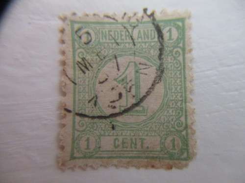 NETHERLANDS NUMERICAL NO. 1 STAMP USED