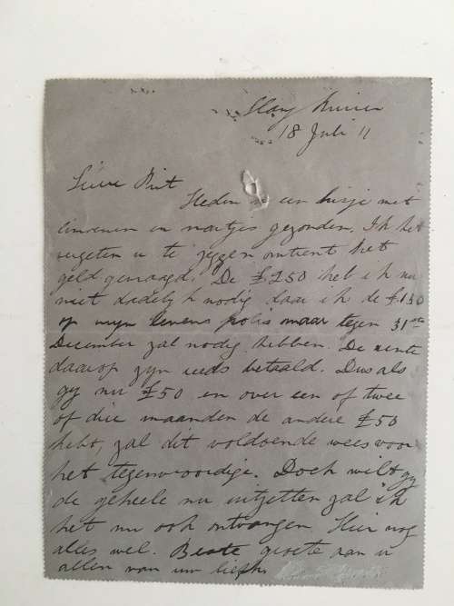 ANTIQUE - LETTER CARDS OUMA MALAN 1880-1867 - JOHN OGILIVINE NORTON 1840-1899 ANTIQUE TELEGRAMME