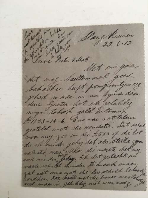 ANTIQUE - LETTER CARDS OUMA MALAN 1880-1867 - JOHN OGILIVINE NORTON 1840-1899 ANTIQUE TELEGRAMME