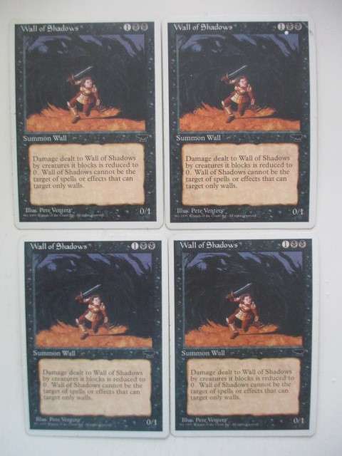MAGIC THE GATHERING - WALL OF SHADOWS - ARABIAN NIGHTS SET OF 4 CARDS