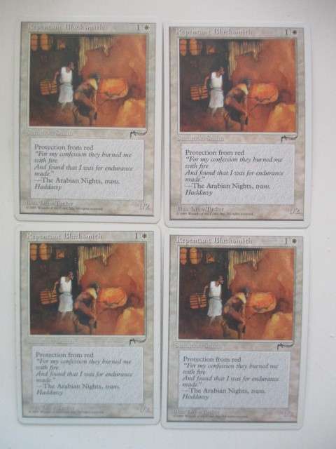 MAGIC THE GATHERING -  REPENTANT BLACKSMITH SET OF 4 CARDS
