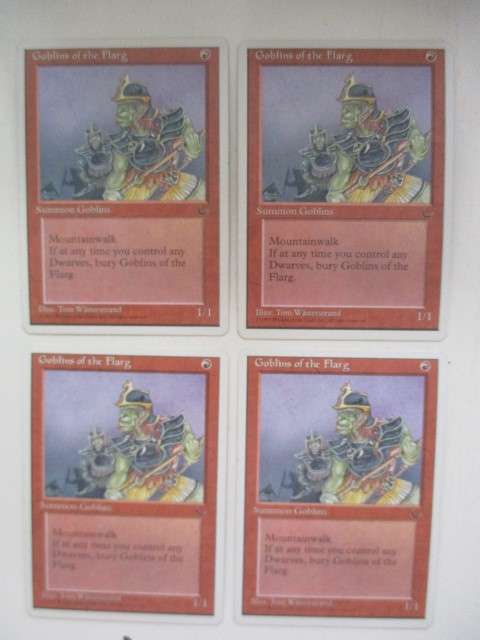 MAGIC THE GATHERING - GOBLINS OF THE FLARG - THE DARK - SET OF 4 CARDS
