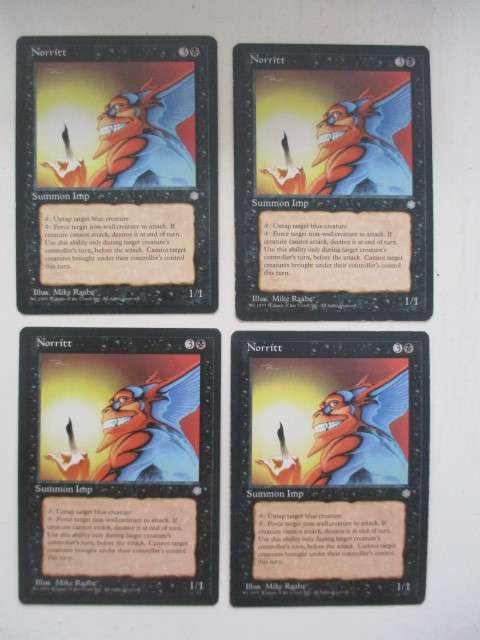 MAGIC THE GATHERING - NORRITT - ICE AGE - SET OF 4 CARDS