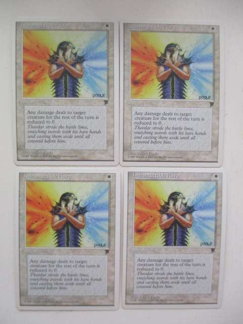 MAGIC THE GATHERING - INDESTRUCTIBLE AURA - LEGENDS SET OF 4 CARDS