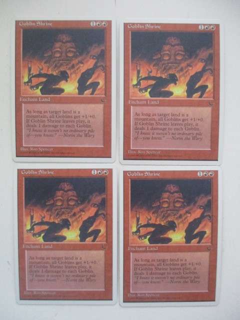 MAGIC THE GATHERING - GOBLIN SHRINE - THE DARK - SET OF 4 CARDS