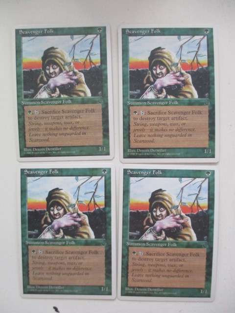 MAGIC THE GATHERING - SCAVENGER FOLK - THE DARK - SET OF 4 CARDS