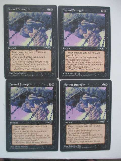 MAGIC THE GATHERING - FEVERED STRENGTH -  ALLIANCES SET OF 4 CARDS