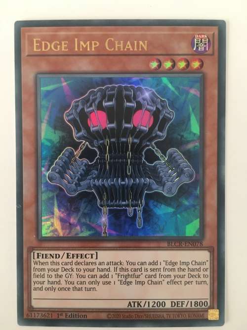 YU-GI-OH TRADING CARD - EDGE IMP CHAIN - FOIL CARD