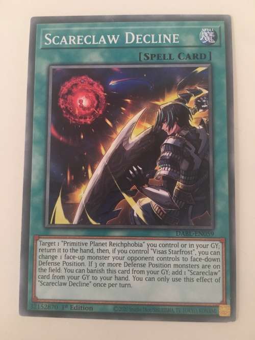 YU-GI-OH TRADING CARD - SCARECLAW DECLINE