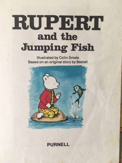 VINTAGE CHILDRENS BOOK - RUPERT AND THE JUMPING FISH -1977