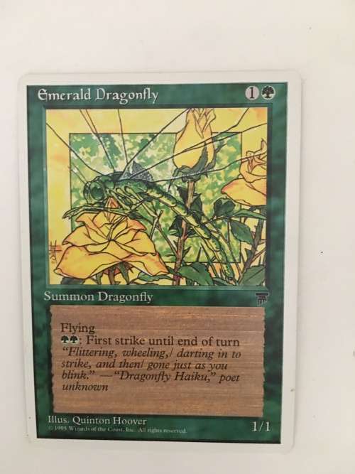 MAGIC THE GATHERING - EMERALD DRAGONFLY - LEGENDS ONE SET OF 4 CARDS