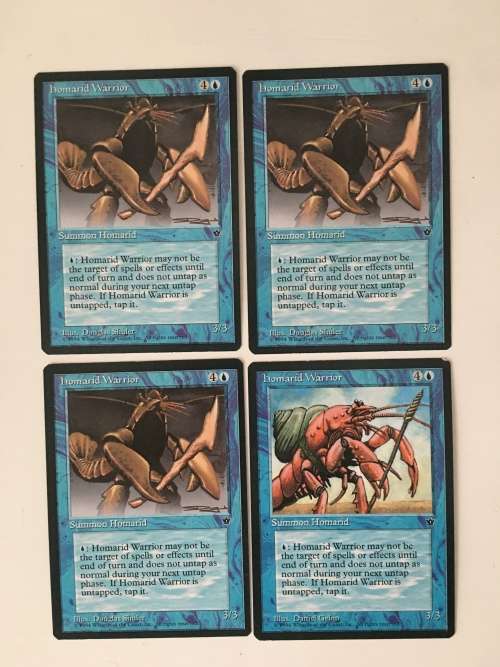 MAGIC THE GATHERING  TRADING CARD - HOMARID WARRIOR SET OF 4 CARDS