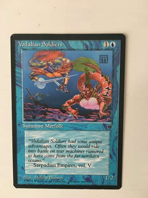 MAGIC THE GATHERING - VODALIAN SOLDIERS - SET OF 7 CARDS