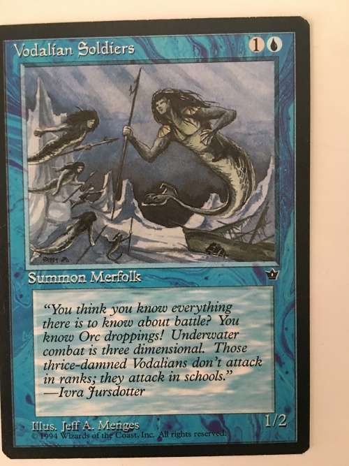MAGIC THE GATHERING - VODALIAN SOLDIERS - SET OF 7 CARDS