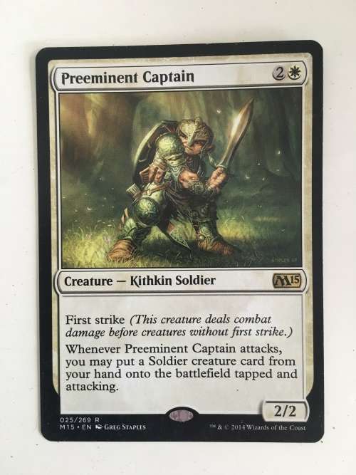 MAGIC THE GATHERING TRADING CARD - M15 - PREEMINENT CAPTAIN