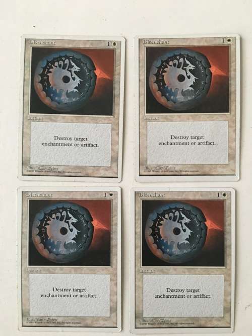 MAGIC THE GATHERING - DISENCHANT  - 4TH EDITION SET OF 4  CARDS