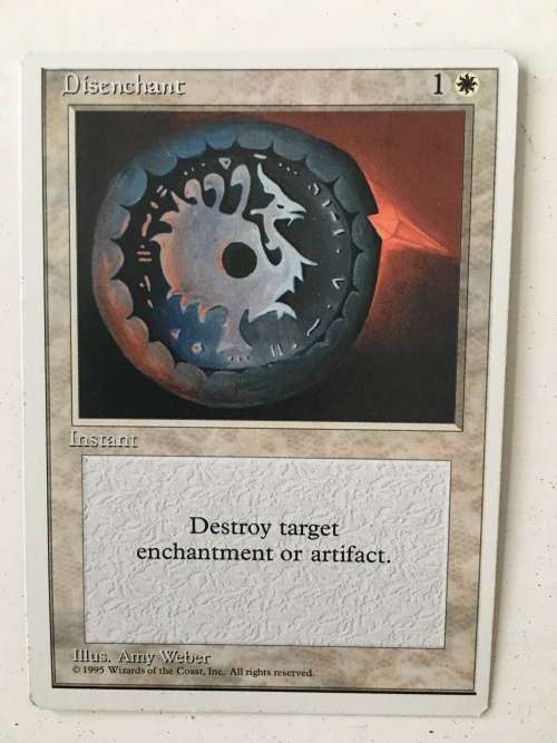 MAGIC THE GATHERING - DISENCHANT  - 4TH EDITION SET OF 4  CARDS