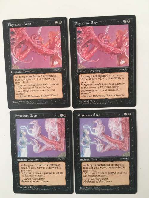 MAGIC THE GATHERING - PHYREXIAN BOON - ALLIANCES SET OF 4 CARDS