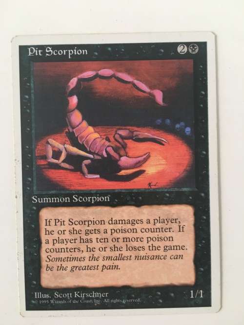 MAGIC THE GATHERING - PIT SCORPION - 4TH EDITION SET OF 4 CARDS