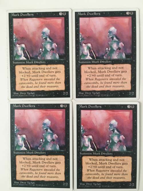 MAGIC THE GATHERING - MURK DWELLERS - 4TH EDITION SET OF 4 CARDS