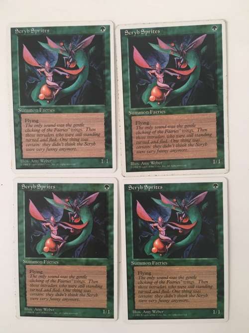 MAGIC THE GATHERING - SCRYB SPRITES - UNLIMITED EDTION SET OF 4 CARDS