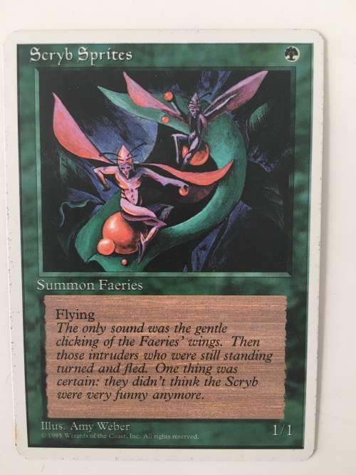 MAGIC THE GATHERING - SCRYB SPRITES - UNLIMITED EDTION SET OF 4 CARDS