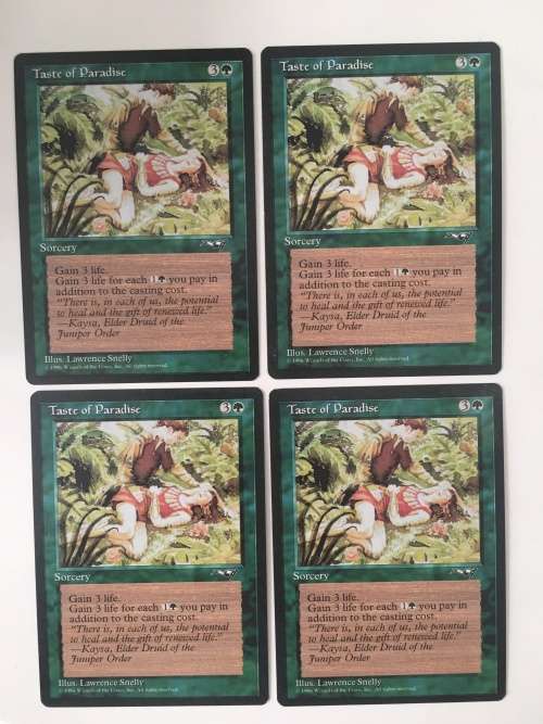 MAGIC THE GATHERING - TASTE OF PARADISE - ALLIANCES  SET OF 4 CARDS