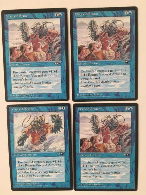 MAGIC THE GATHERING - VISCERID  ARMOR - SET OF 4 CARDS - ALLIANCES