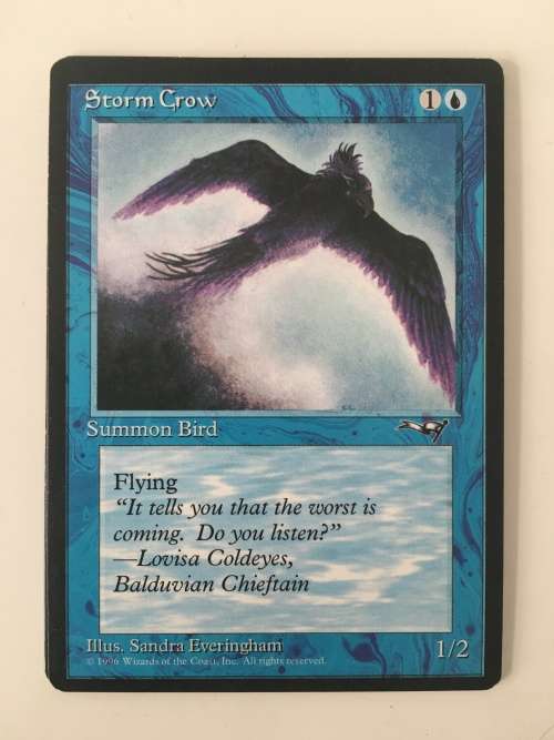MAGIC THE GATHERING - STORM CROW - ALLIANCES SET OF 4 CARDS