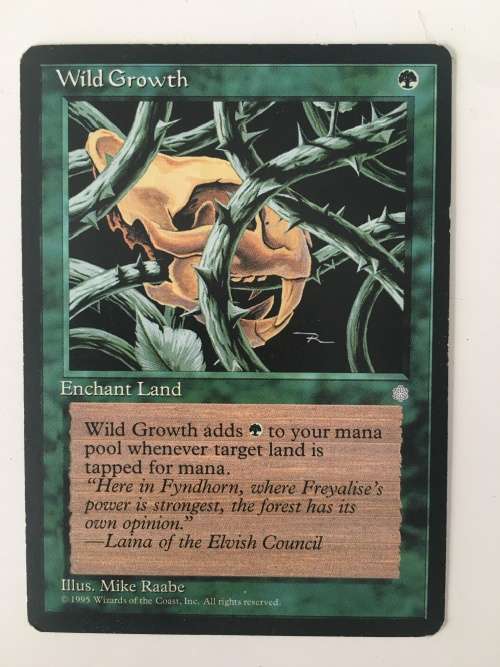 MAGICTHE GATHERING - WILD GROWTH - ICE AGE - SET OF 4 CARDS