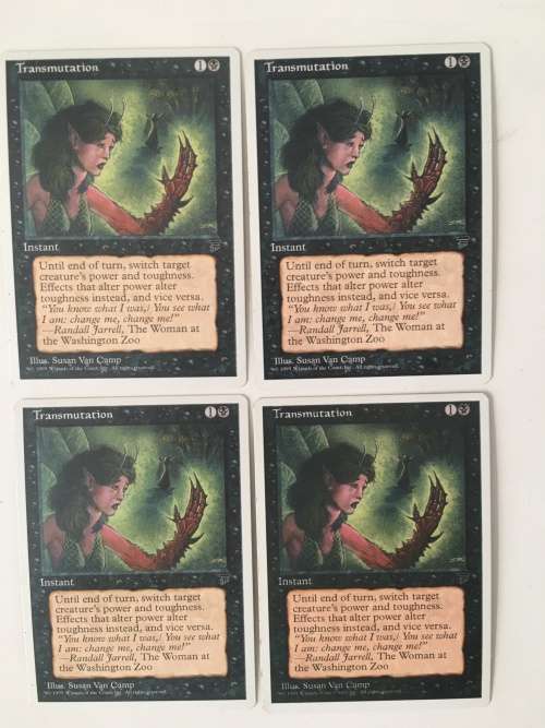 MAGIC THE GATHERING - TRANSMUTATION - LEGENDS - SET OF 4 CARDS