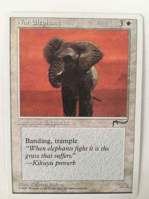 MAGIC THE GATHERING - WAR ELEPHANT -  ARABIAN NIGHTS - SET OF 4 CARDS