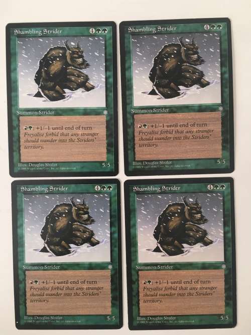 MAGIC THE GATHERING - SHAMBLING STRIDER -  SET OF 4 CARDS - ICE AGE