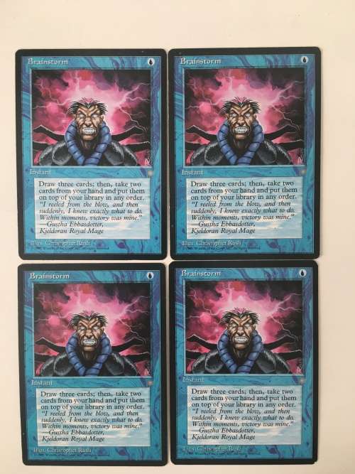 MAGIC THE GATHERING - BRAINSTORM -  4 CARDS A SET- ICE AGE