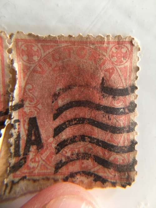AUSTRALIA - 3 VICTORIA USED STAMPS STAMPED OVER VICTORIA