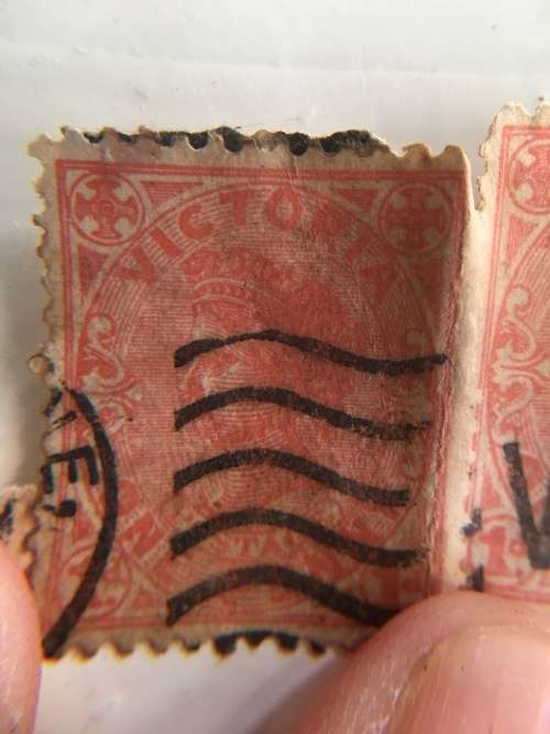 AUSTRALIA - 3 VICTORIA USED STAMPS STAMPED OVER VICTORIA