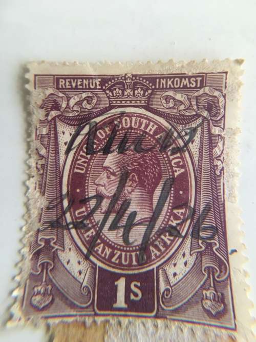 SOUTH AFRICA - UNION OF SOUTH AFRICA 1 SHILLING USED STAMP