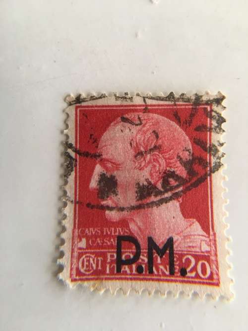 ITALY  JULIUS CEASER  PRINTED OVER STAMP