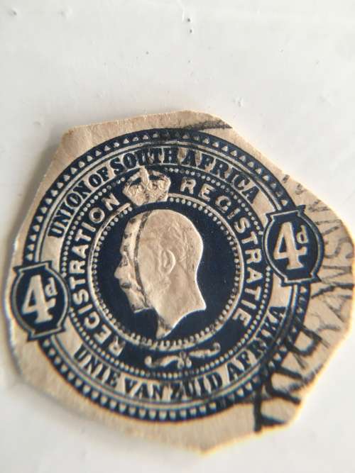 SOUTH AFRICA - EMBOSSED KING GEORGE UNION OF SOUTH SOUTH AFRICA  ROUND STAMP