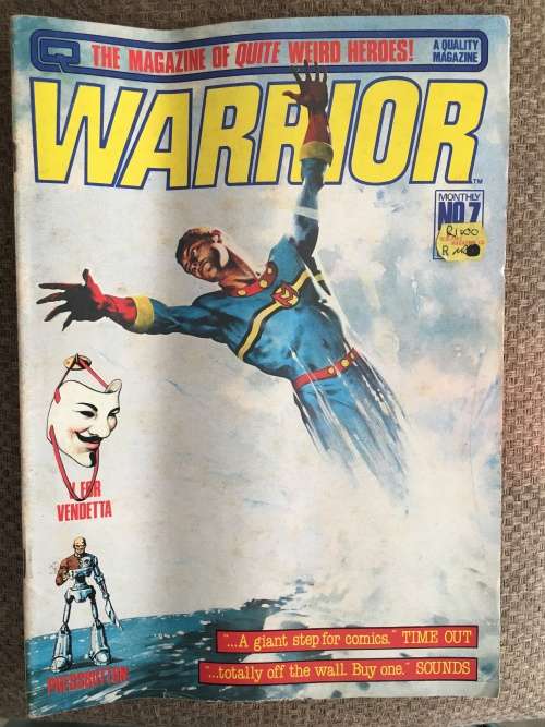 Q -   WARRIOR  MAGAZINE - THE MAGAZINE OF AWFULLY WEIRD HEROES -  VOL. 1 NO. 7 - 1982