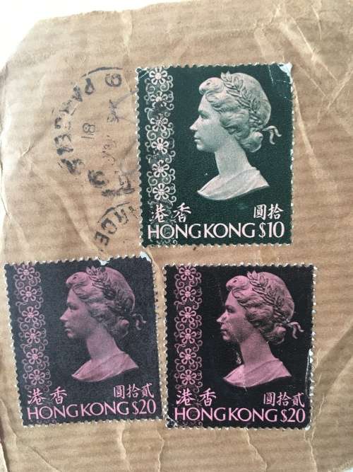 HONG KONG LOT OF 3 USED STAMPS QUEEN ELIZABETH