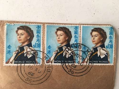 HONG KONG QUEEN ELIZABETH 3 USED STAMPS