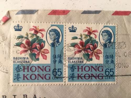 HONG KONG PAIR OF USED STAMPS