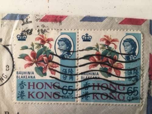 HONG KONG PAIR OF USED STAMPS