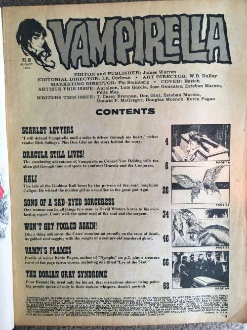 VINTAGE - VAMPIRELLA NO. 18 - 1972